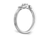 Rhodium Over 14K White Gold First Promise Diamond Promise/Engagement Ring 0.11ctw