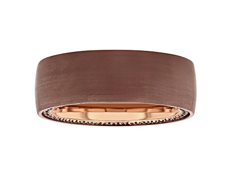 Rose Ion-Plated Tungsten and Black Sapphire Tungsten Comfort™ Band