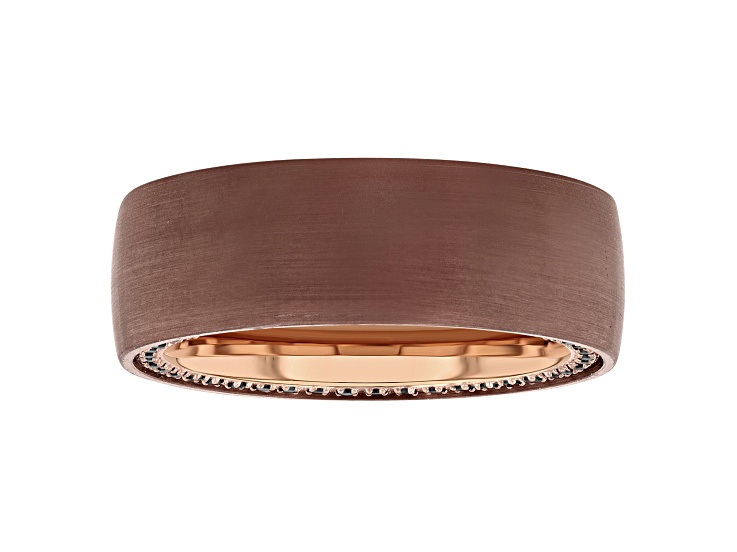 Rose Ion-Plated Tungsten and Black Sapphire Tungsten Comfortâ„¢ Band