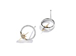 Star Wars™ Fine Jewelry Guardians Of Light Diamond Rhodium Over Silver With 10k Gold Earrings .10ctw