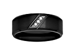 0.05ctw Diamond Black IP Stainless Steel Band