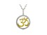 Judith Ripka Two-Tone Om Necklace with White Topaz Accents