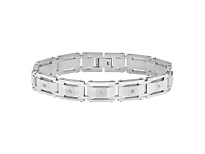 0.05ctw Stainless Steel Diamond Bracelet