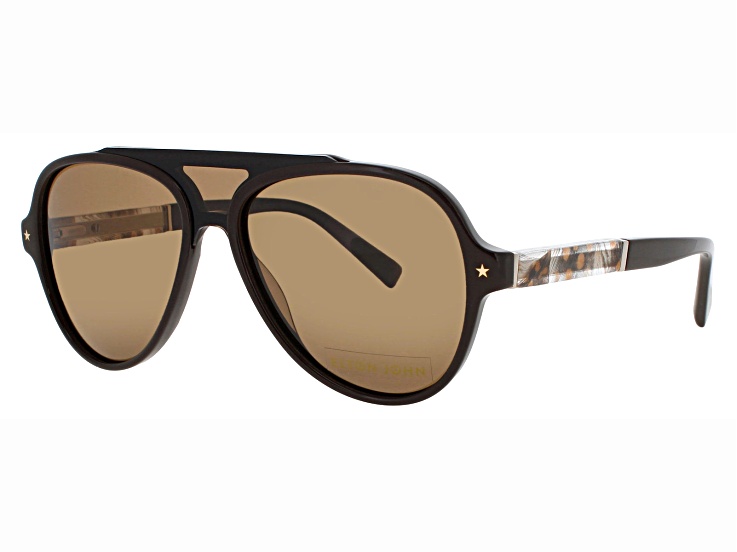 Elton John JOURNEY 2 Aviator Brown Frame / Brown Gradient Lenses Sunglasses