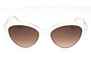 Kate Spade Juni White Cat Eye Frames / Brown Lenses Sunglasses