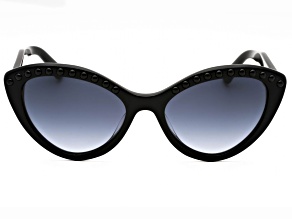 Kate Spade Juni Black Cat Eye Frames / Blue Gradient Lenses Sunglasses