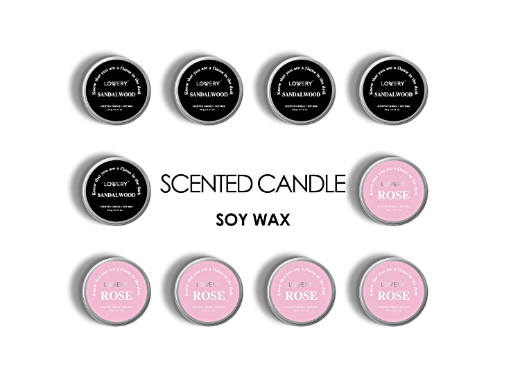 Lovery 10-Pc. Mini Sandalwood & Rose Soy Wax Travel Candles Gift Set