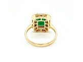 2.59 Ctw Emerald and 0.46 Ctw White Diamond Ring in 14K YG