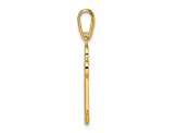 14K Yellow Gold Cubic Zirconia Key Pendant