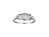 White Cubic Zirconia Rhodium Over Sterling Silver Ring 1.43ctw