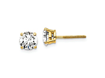 Picture of 14K Yellow Gold Certified Lab Grown Diamond 1 1/2ct. VS/SI GH+, Screw Back Earrings