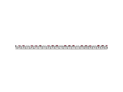 3.09ctw Ruby and Diamond  Bracelet in 14k White Gold