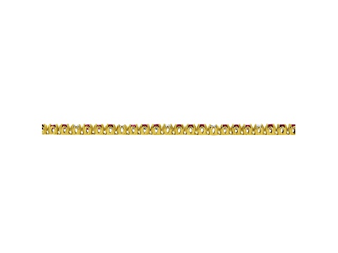 3.09ctw Ruby and Diamond Bracelet in 14k Yellow Gold