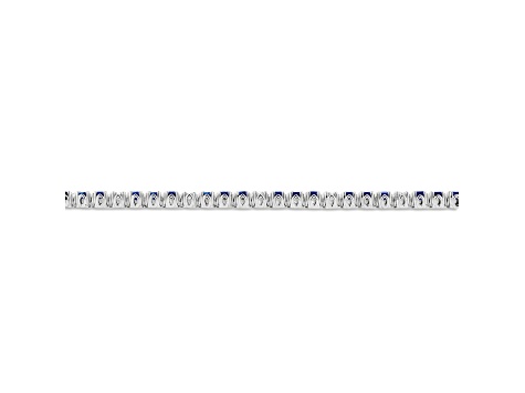 3.09ctw Sapphire and Diamond Bracelet in 14k White Gold