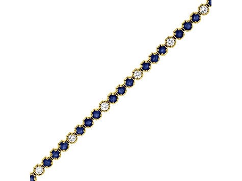 3.09ctw Sapphire and Diamond in 14k Yellow Gold