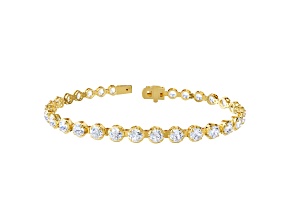 White Lab-Grown Diamond E-F VVS-VS 14k Yellow Gold Tennis Bracelet 7.50ctw
