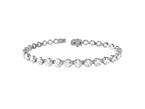 14k White Gold 7.50ctw Round Lab Grown Diamond Tennis Bracelet 7"