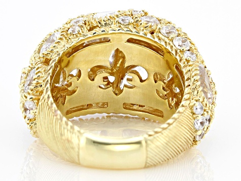 Judith Ripka 8.30ctw Bella Luce® Diamond Simulant 14K Gold Clad Dome Ring