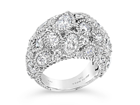 Judith Ripka 13.58ctw Bella Luce Diamond Simulant Rhodium Over Sterling Silver Dome Ring