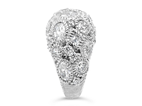 Judith Ripka 13.58ctw Bella Luce Diamond Simulant Rhodium Over Sterling Silver Dome Ring