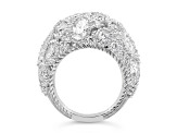 Judith Ripka 13.58ctw Bella Luce Diamond Simulant Rhodium Over Sterling Silver Dome Ring