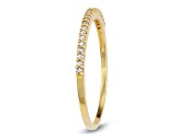 White Diamond 10K Yellow Gold Diamond Band Ring 0.10ctw