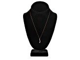 White Cubic Zirconia 14k Rose Gold Pendant With Chain 0.50ctw