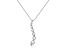 White Cubic Zirconia 14k White Gold Pendant With Chain 0.50ctw