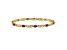 14k Yellow Gold and Rhodium Over 14k Yellow Gold Diamond and Oval Ruby Bracelet