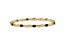 14k Yellow Gold and Rhodium Over 14k Yellow Gold Diamond and Oval Sapphire Bracelet