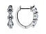 White Cubic Zirconia 14k White Gold Hoops With Velvet Gift Box 0.50ctw