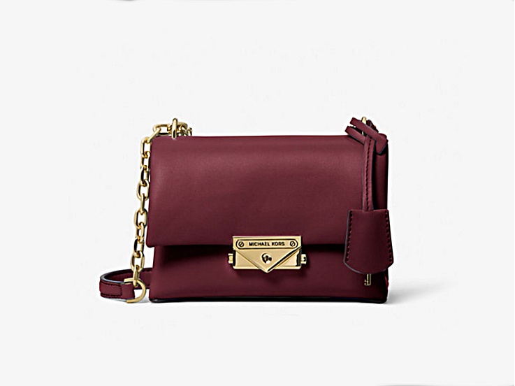 Michael Kors Cece Small Oxblood Shoulder Bag - 1B1X0C | JTV