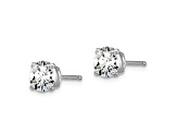 Rhodium Over 14K Gold Certified Lab Grown Diamond 1ct. VS/SI GH+, 4-Prong Earrings