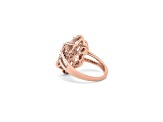 6x4mm Oval Morganite 18K Rose Gold Over Sterling Silver Ring , 2.84ctw