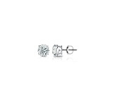 14K White Gold 0.33 Ctw Round Lab-Grown Diamond Studs, F Color SI2 Clarity