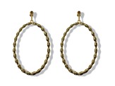 Off Park® Collection, Gold Tone Clear Crystal Oval Earring.