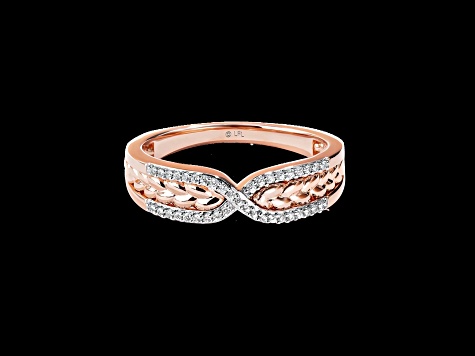 Star Wars™ Fine Jewelry Galactic Royalty White Diamond 10k Rose Gold Ring 0.10ctw