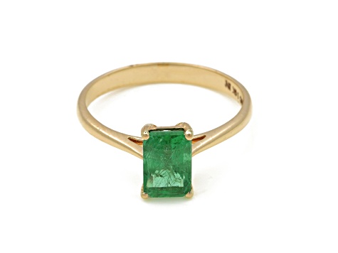 1.29 Ctw Emerald Ring in 14K YG