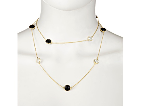 Black Spinel 14k Yellow Gold 34" Necklace 31.93ctw