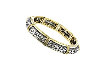 Picture of 1928 Jewelry Silver Tone and Gold Tone Stretch Bracelet