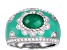 Judith Ripka Bella Luce and Green Chalcedony Rhodium Over Sterling Silver Ring