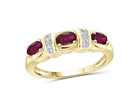 Red Ruby 14K Gold Over Sterling Silver Ring 1.30ctw