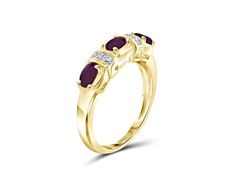Red Ruby 14K Gold Over Sterling Silver Ring 1.30ctw