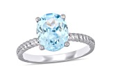 2.10ctw Aquamarine 14k White Gold Ring