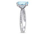 2.10ctw Aquamarine 14k White Gold Ring