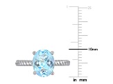 2.10ctw Aquamarine 14k White Gold Ring