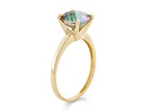 Mystic Fire® Green Topaz 10K Yellow Gold Ring 2.05ctw