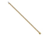 14K Two-tone Gold I1/G-H Diamond Tennis Bracelet 6.15ctw