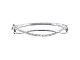 1/2 CT DEW Created Moissanite Bangle in Sterling Silver