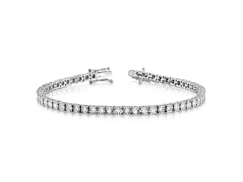 14K White Gold Lab Grown Diamond Illusion Setting Bracelet